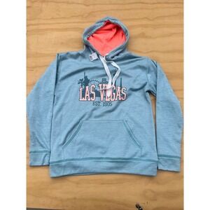 Wear Code Las Vegas Est 1905 Melange Hoodie Mint Blue Neon Coral Medium NWT